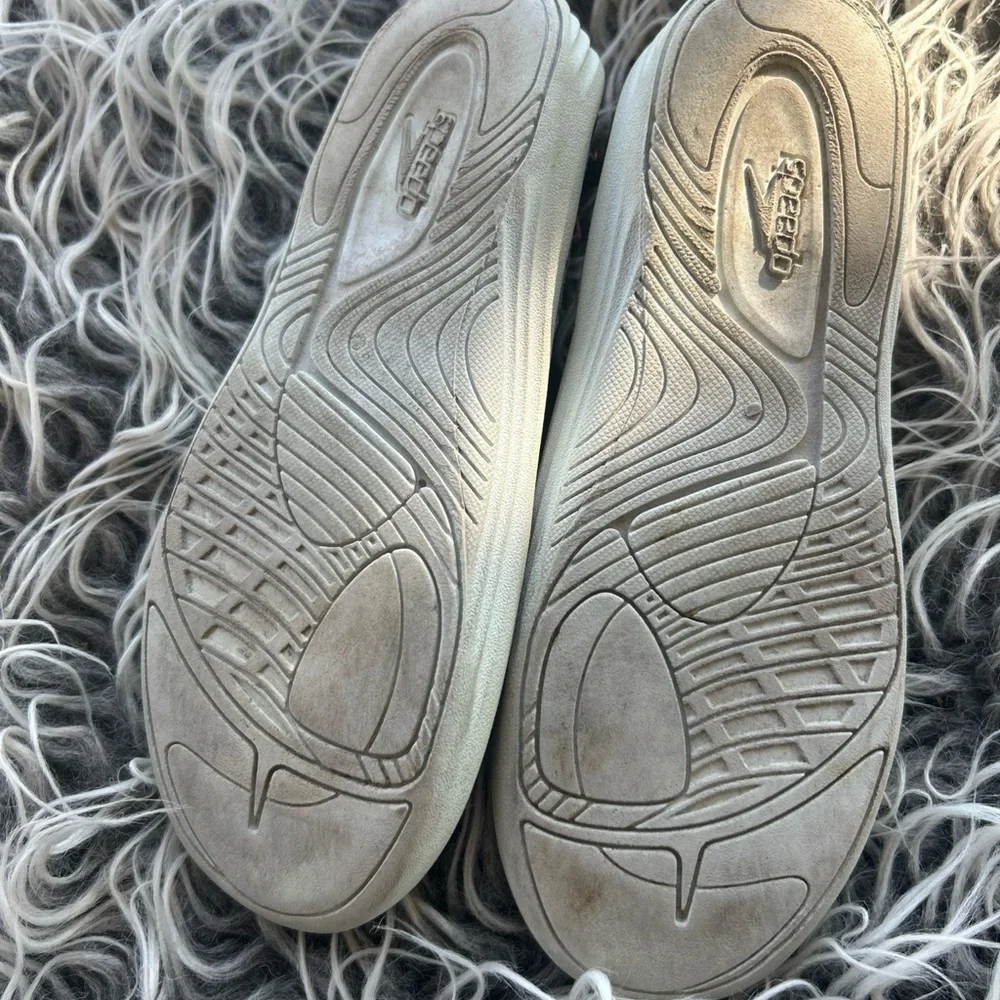 Speedo Surf Strider Water Swim Shoes Girls sz S 13 1 Gray/Purple pull on